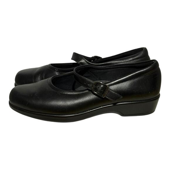 SAS Mary Jane Black Leather Comfort Walking Shoes Women’s Size 8W Wide - Picture 3 of 8